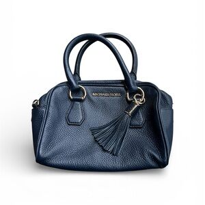Michael Kors Navy Blue Pebble Leather Handbag